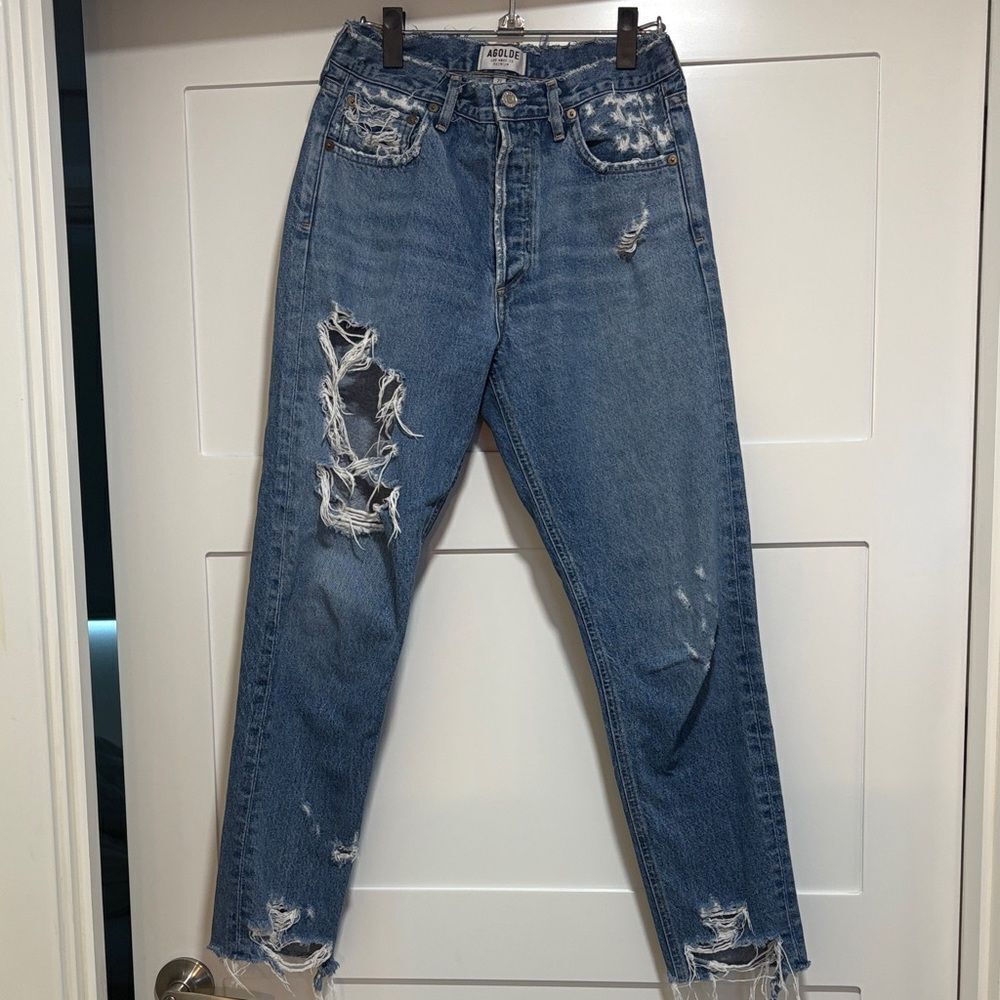 Agolde jamie high waisted Distressed Blue Jeans